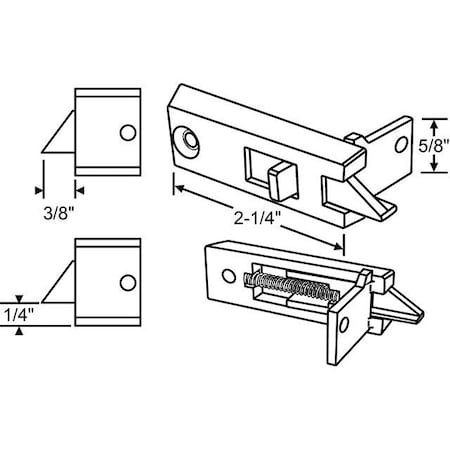 Strybuc Black Tilt Latch Assembly 83-620BA
